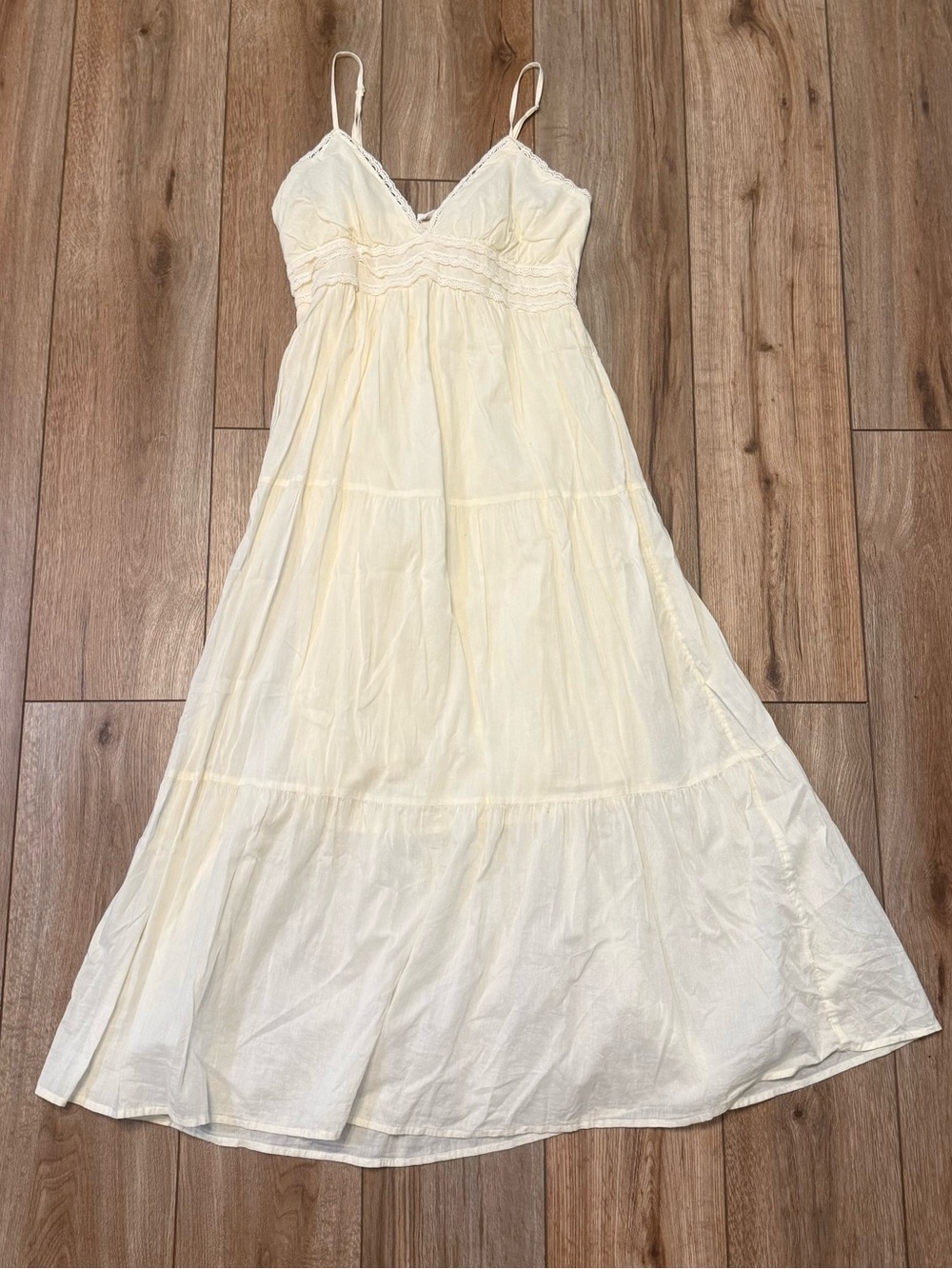 Urban Outfitters Cream Spaghetti Strap Maxi Dress